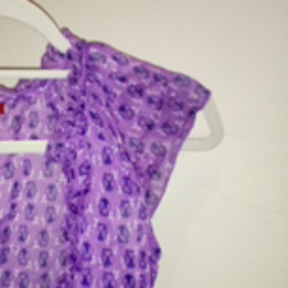 Purple Ruffle Bottom Blouse - Picture 6 of 8